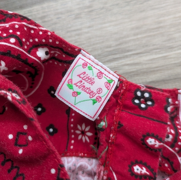 Little Lindsey Bandana Paisley Print Lace Spaghetti Strap Summer Sun Dress 2T - Picture 5 of 14